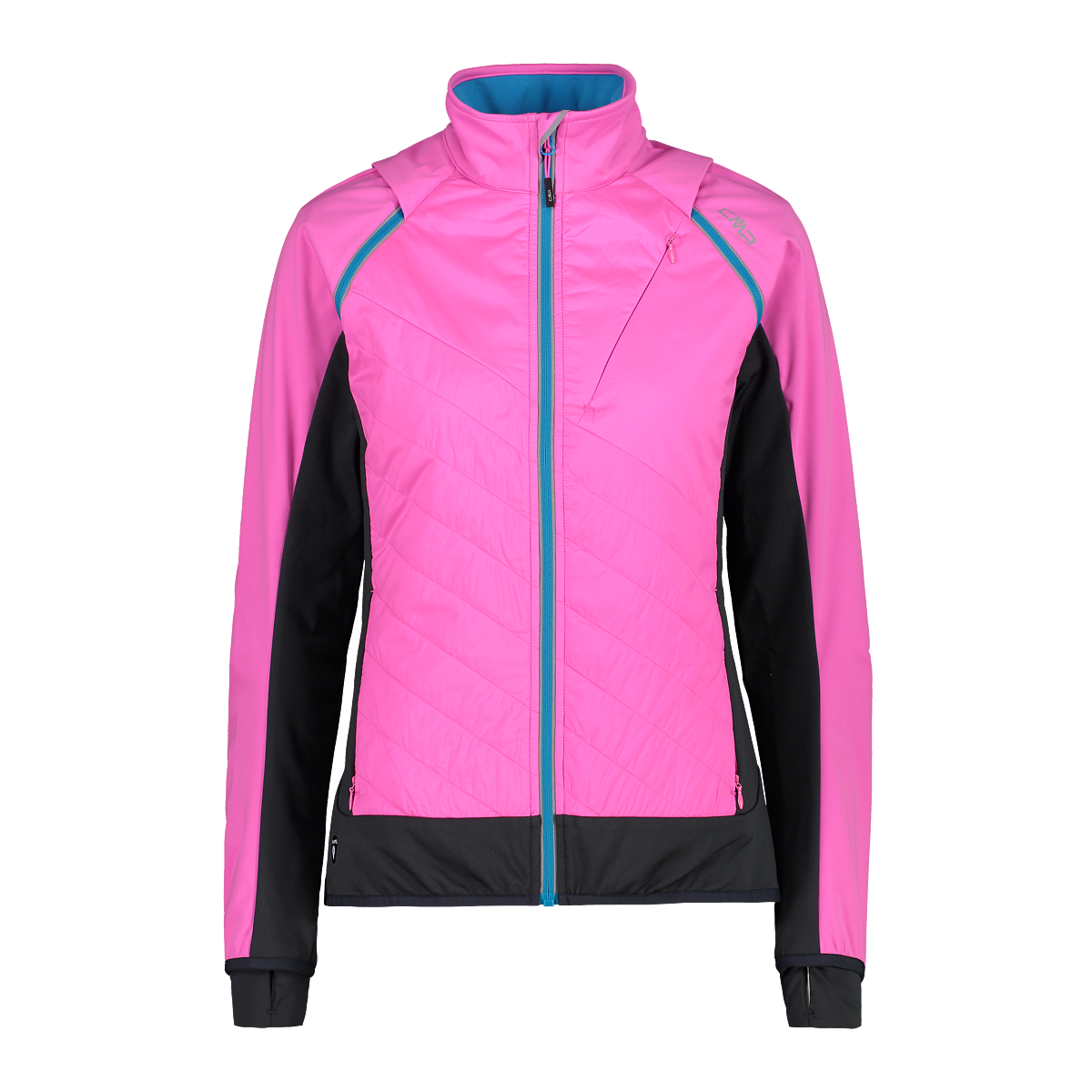 Women's cycling jacket with removable sleeves top