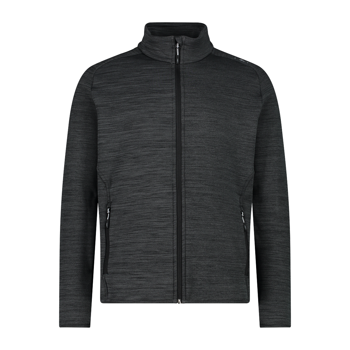 Men's jacket in melange Stretch Performance fleece