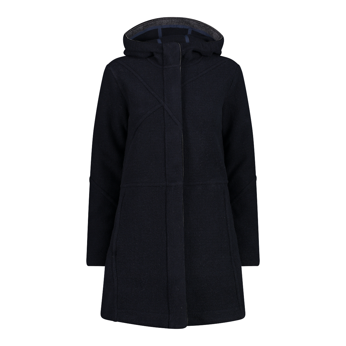 Women s hooded coat in wool blend