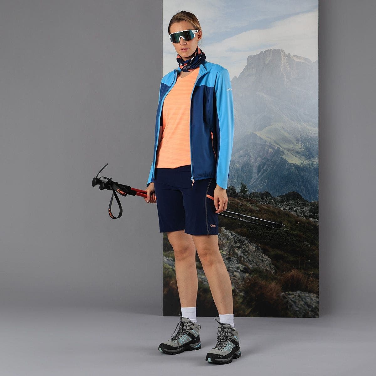 Women s hiking bermuda shorts in breathable polyester