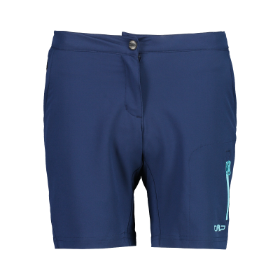 Black free bike Bermuda shorts with removable inner pad