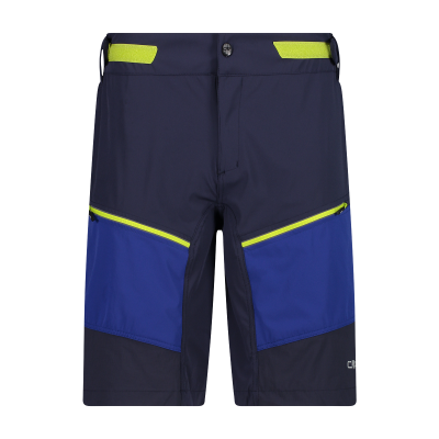 Black free bike Bermuda shorts with removable inner pad