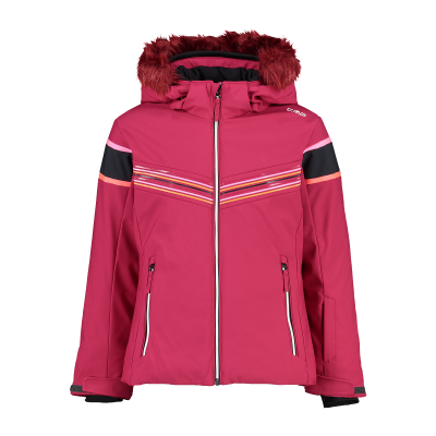 Girl s ski jacket with geometric quilting