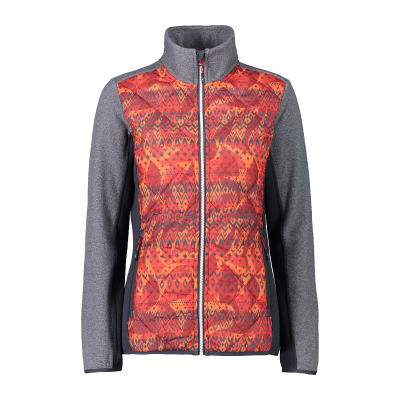 Women's hybrid jacket with front padding