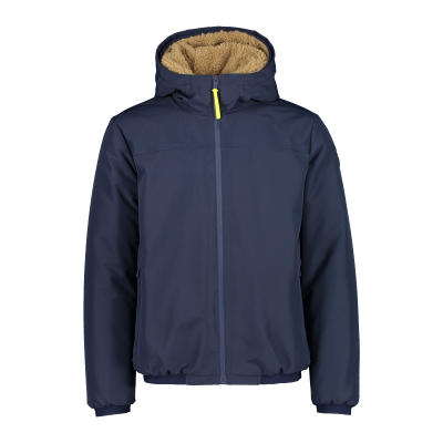 Men's padded long parka in Oxford fabric