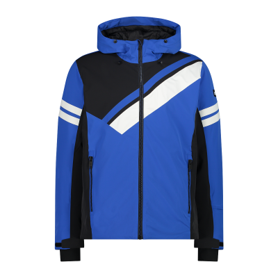 Men s twill ski jacket with color block inserts