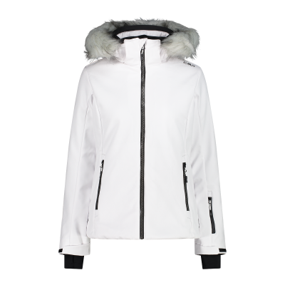 White ski coat with fur hood new arrivals