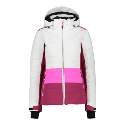 Women's padded jacket with softshell inserts