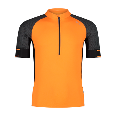 Men s half zipper stretch melange polyester cycling jersey
