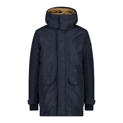 Men s padded long parka in Oxford fabric