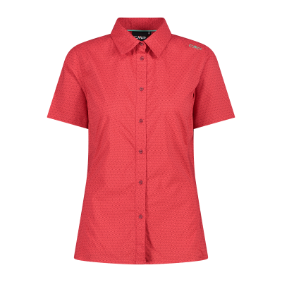 Women's short-sleeved shirt with checked pattern