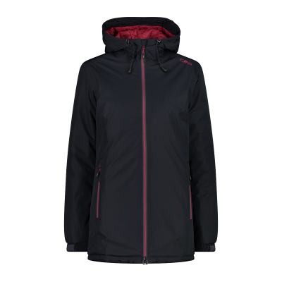 Women's waterproof jacket top with removable fleece lining