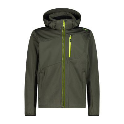 Men s m lange softshell jacket with detachable hood