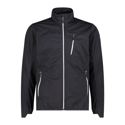 Men's melange softshell jacket in recycled polyester