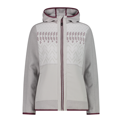 Swiss tech women's waffle knit tech fleece hooded jacket top