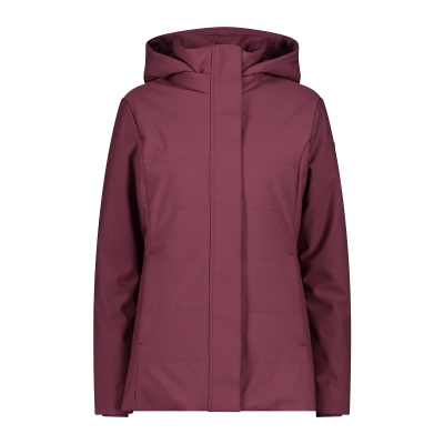 Women s light softshell coat with faux fur hood