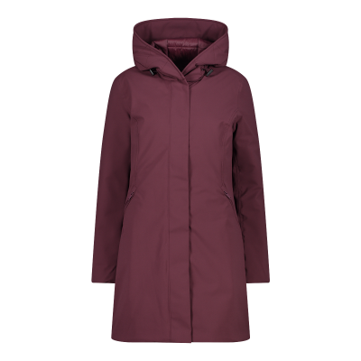 Women's hooded coat in wool blend