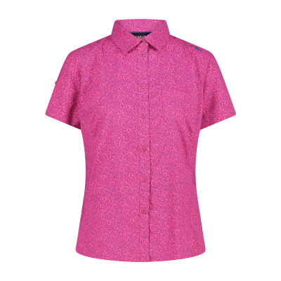 Camicia da donna a maniche corte con fantasia a quadri