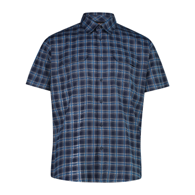 Men's long-sleeve checked shirt