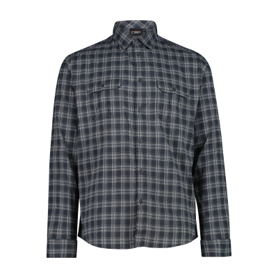 Men's long-sleeve checked shirt