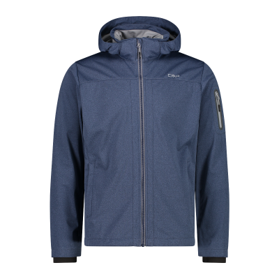 Men s m lange softshell jacket with detachable hood