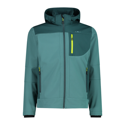 Softshell-Herrenjacke mit abnehmbarer Kapuze