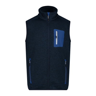 Gilet pesante da uomo in Knit-tech con tasca termoapplicata