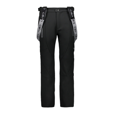 Men's slim-fit ski pants with removable straps