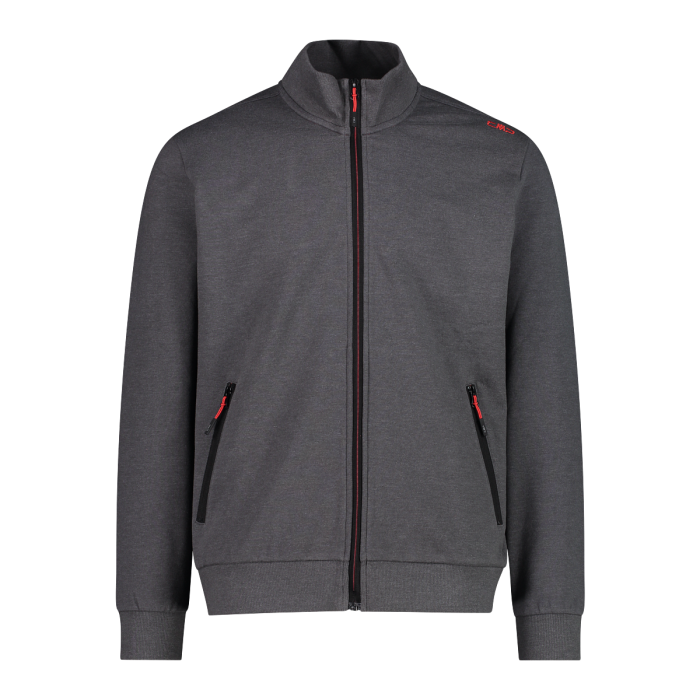 Felpa full zip a collo alto da uomo