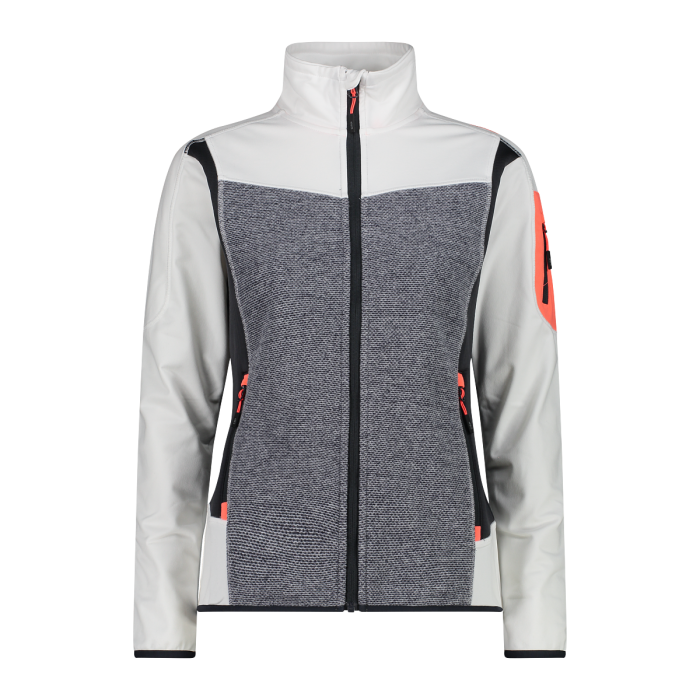 Women s Knit Tech fleece and Stretch Performance hybrid jacket
