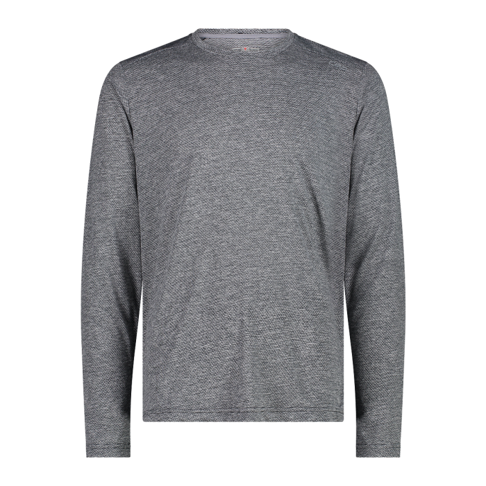 Men's long-sleeved melange jersey sweater