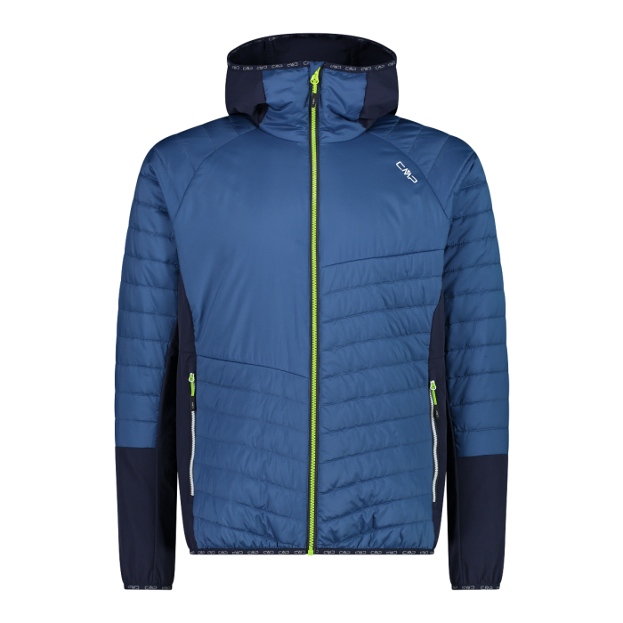 Men's hybrid PFC free Hooded Primaloft jacket