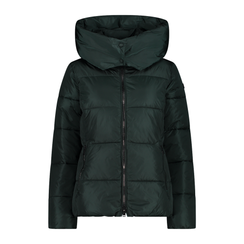 Puffer coat with cheap wraparound collar
