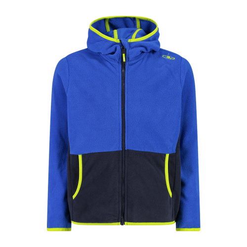 Reißverschluss Jungen-Fleecejacke Kapuze und mit Color Block durchgehendem und