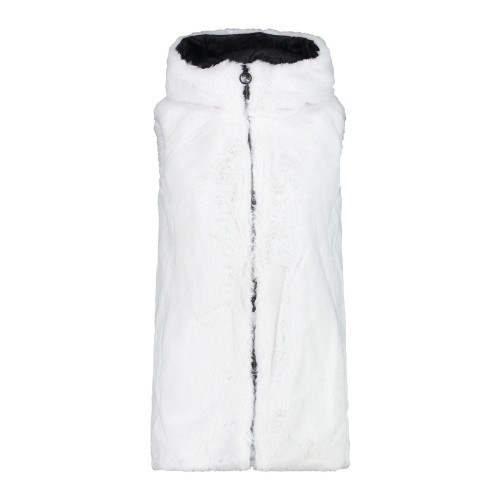Gilet imbottito da donna in pelliccia sintetica