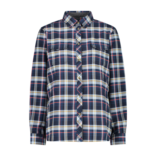 Camicia a manica lunga in poliestere riciclato da donna